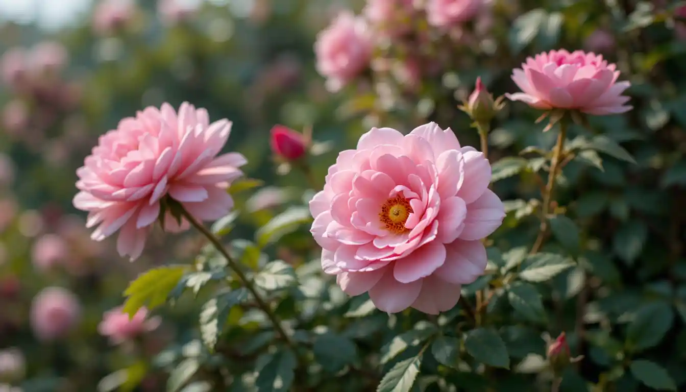 গোলাপি ফুলের বিভিন্ন প্রকার